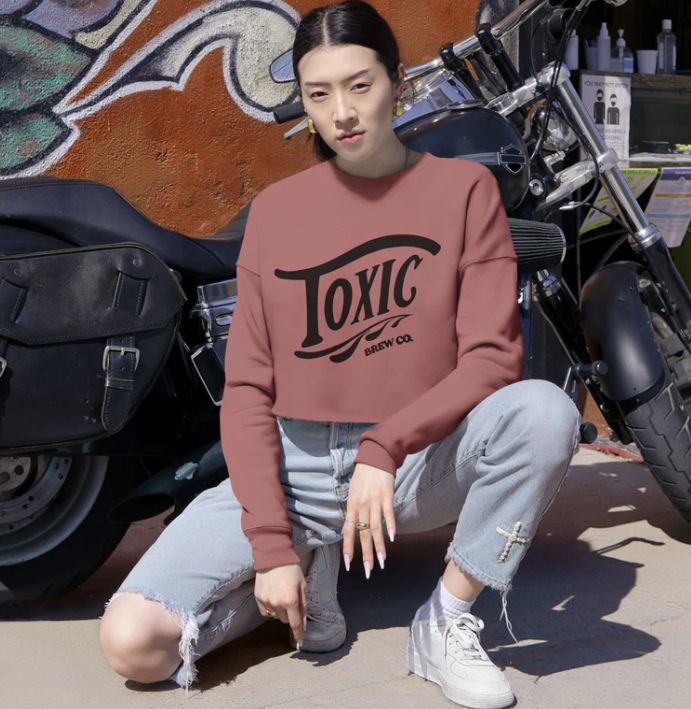 Vintage Crop Top Sweatshirt