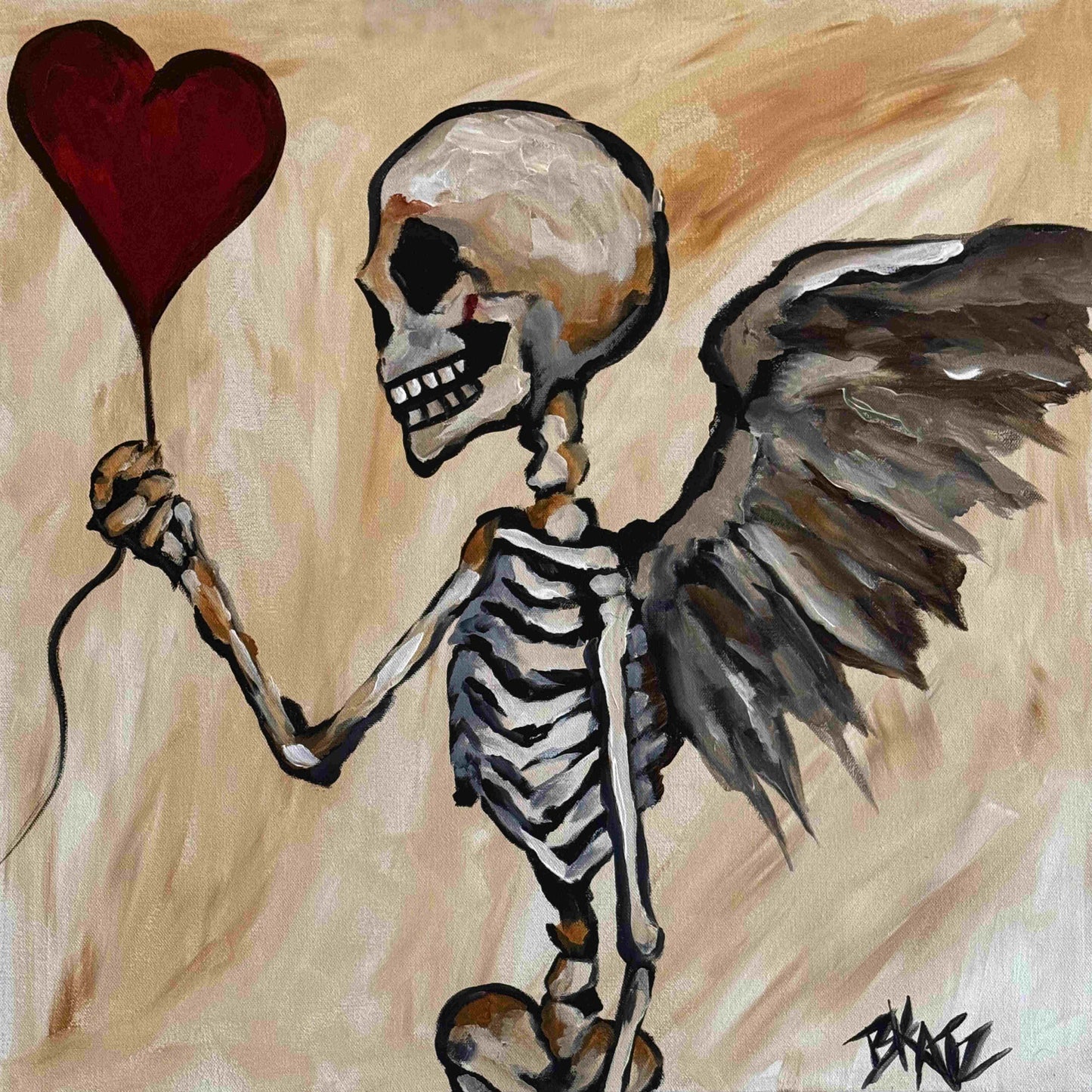 'Two Thirteen' Toxic Art PRINT on Canvas 24x24