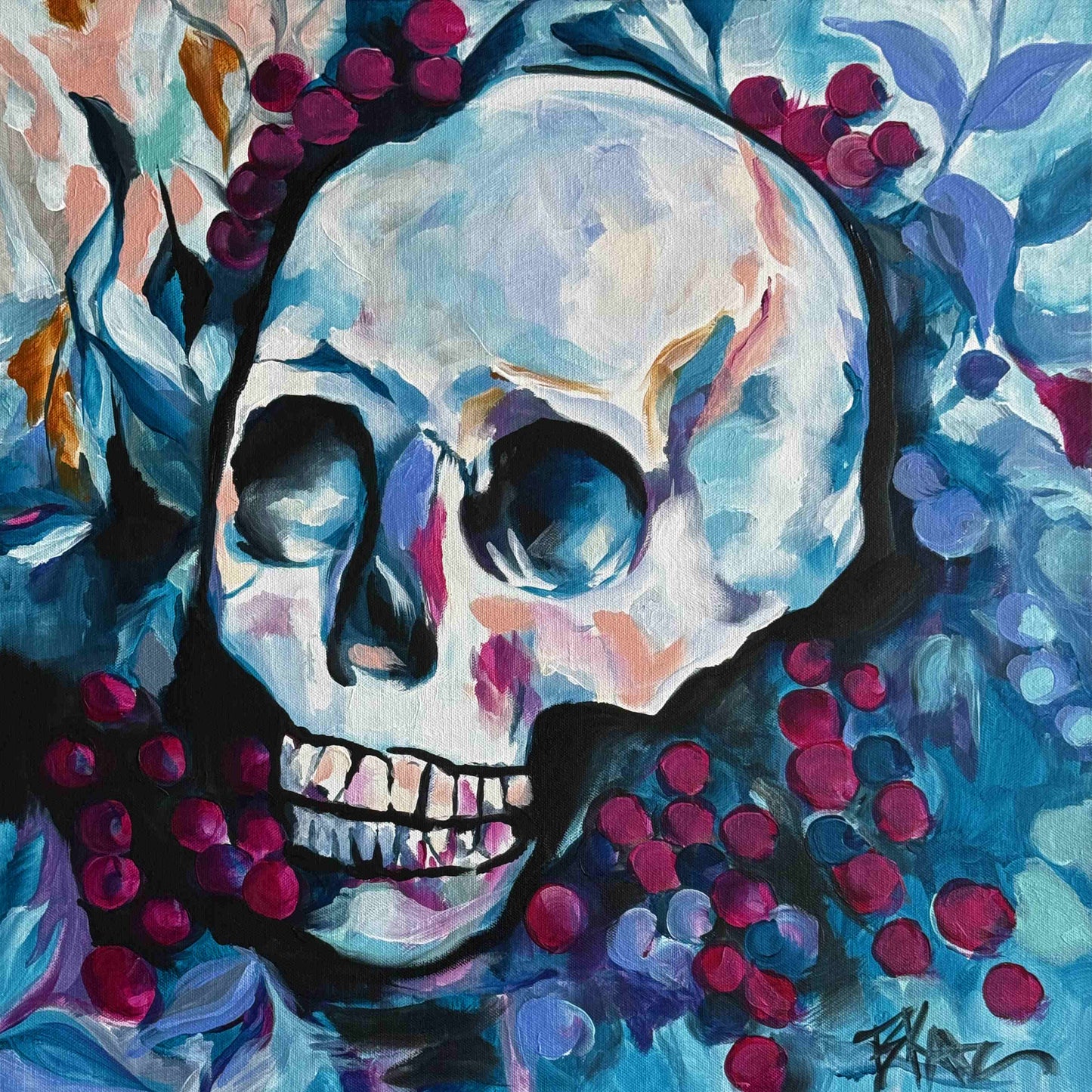 'Don't Trust The Berries' Toxic Art PRINT on canvas 20x20