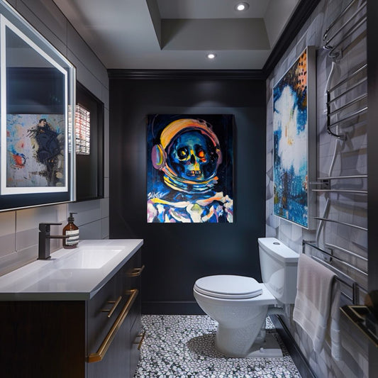 'Astro Skelly' Print on Canvas 16x20