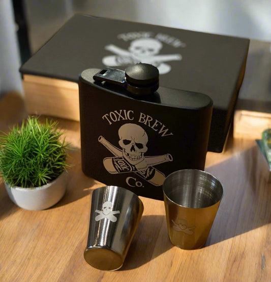 Flask & Shot Glass Gift Set