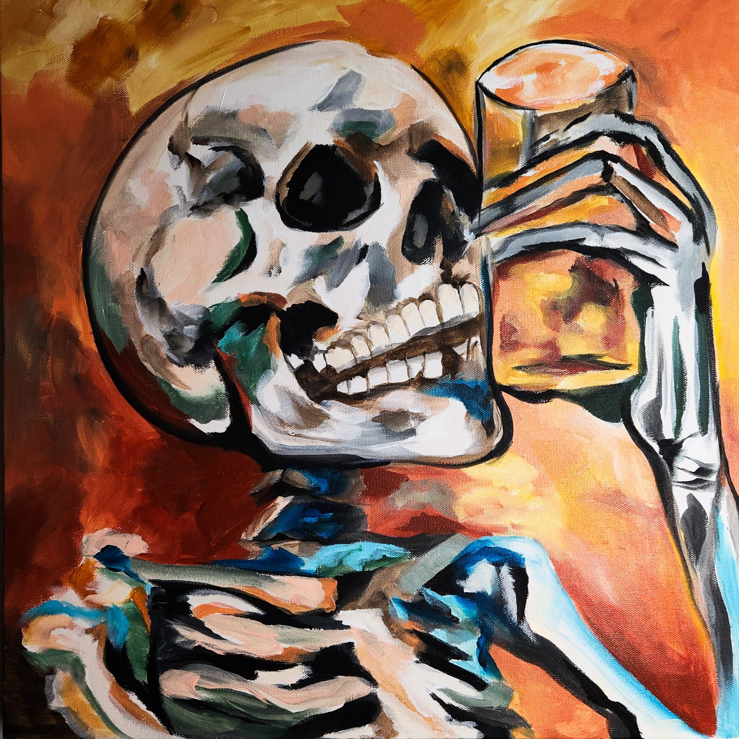 'Put It On My Tab' Toxic Art PRINT on canvas 20x20