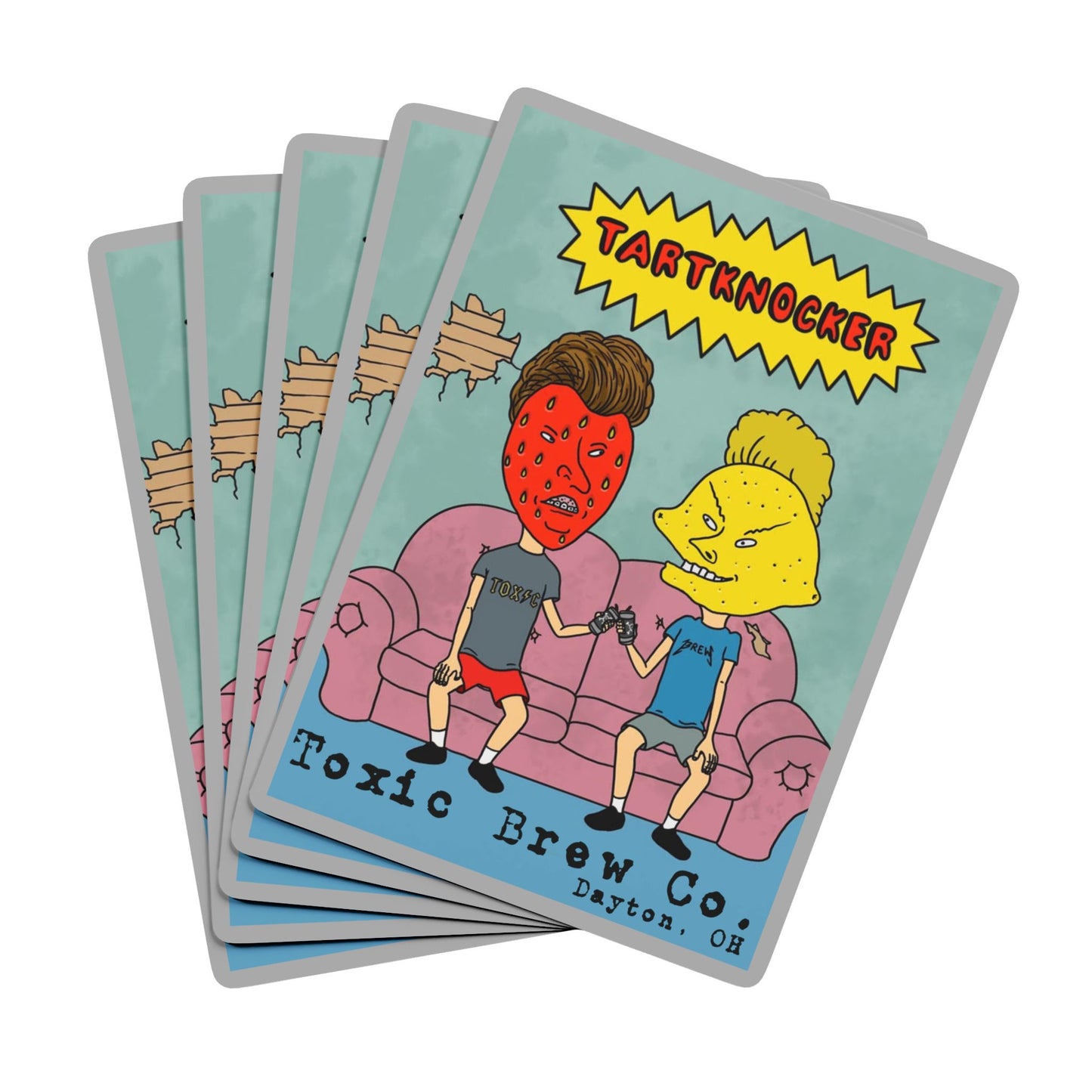 Playing Cards Toxic Can Labels