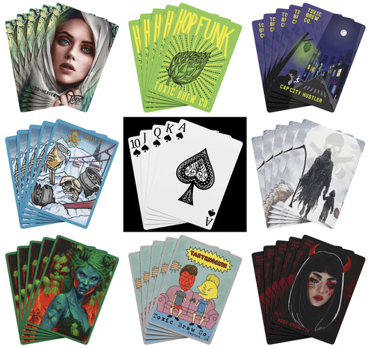 Playing Cards Toxic Can Labels