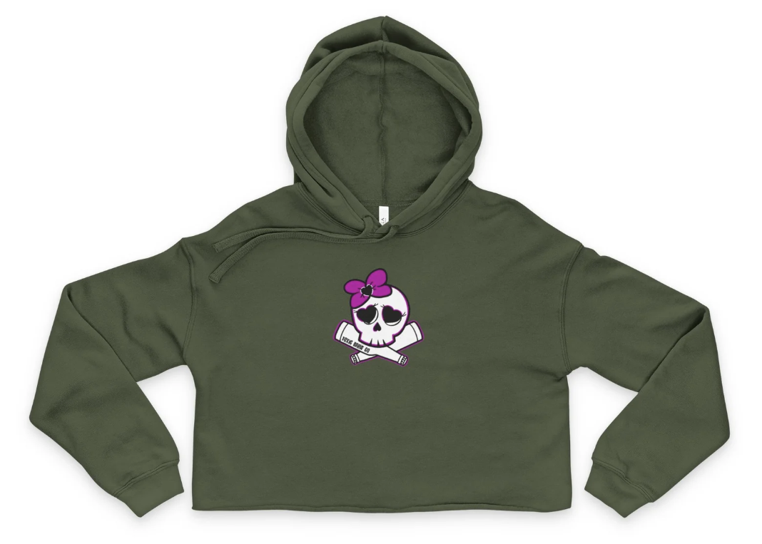 Girl Skelly Crop Top Hoodie