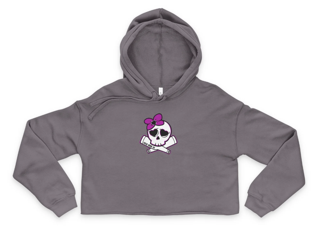 Girl Skelly Crop Top Hoodie