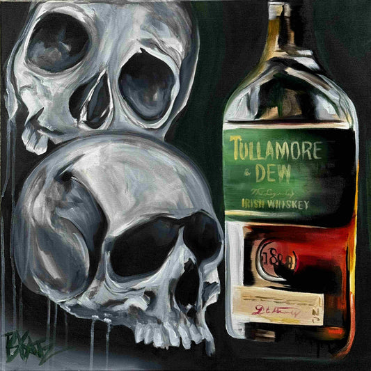 Tully Skulls Toxic Painting Art PRINT 24x24